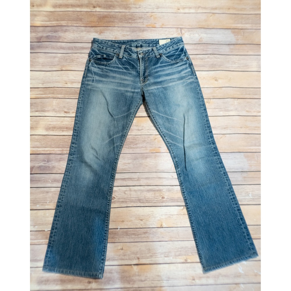 orSlow Jeans Size 3 Cotton Blue Made in Japan Whiskered Straight Leg Denim